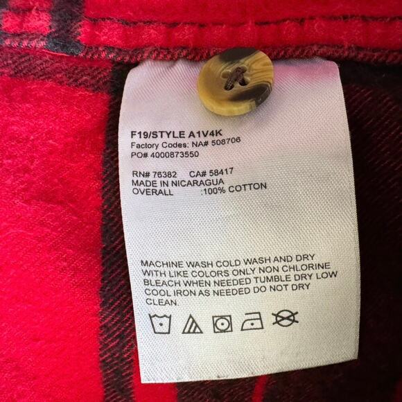 Timberland Pro Original Fit Plaid Flannel Long Sleeve Shirt Western Barn Large - Picture 5 of 9